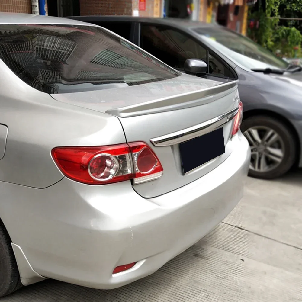 For Toyota Corolla 2007 08 09 10 11 12 13 ABS Black Car Rear Trunk Lid Ducktail Lip Spoiler Wings Tuning Exterior Accessories