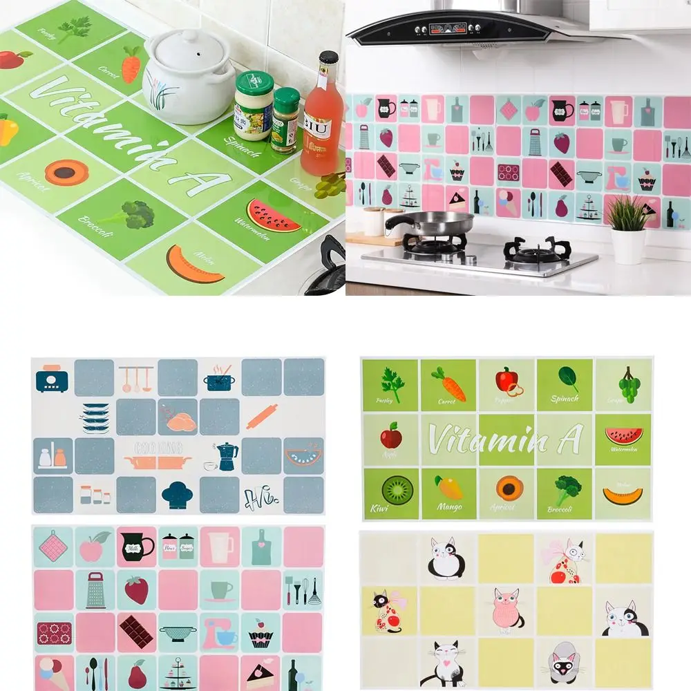 

Мультяшные самоклеящиеся обои, устойчивые к загрязнениям, устойчивые к высоким температурам, масляные наклейки, пленка для кухонной плиты, кабинета