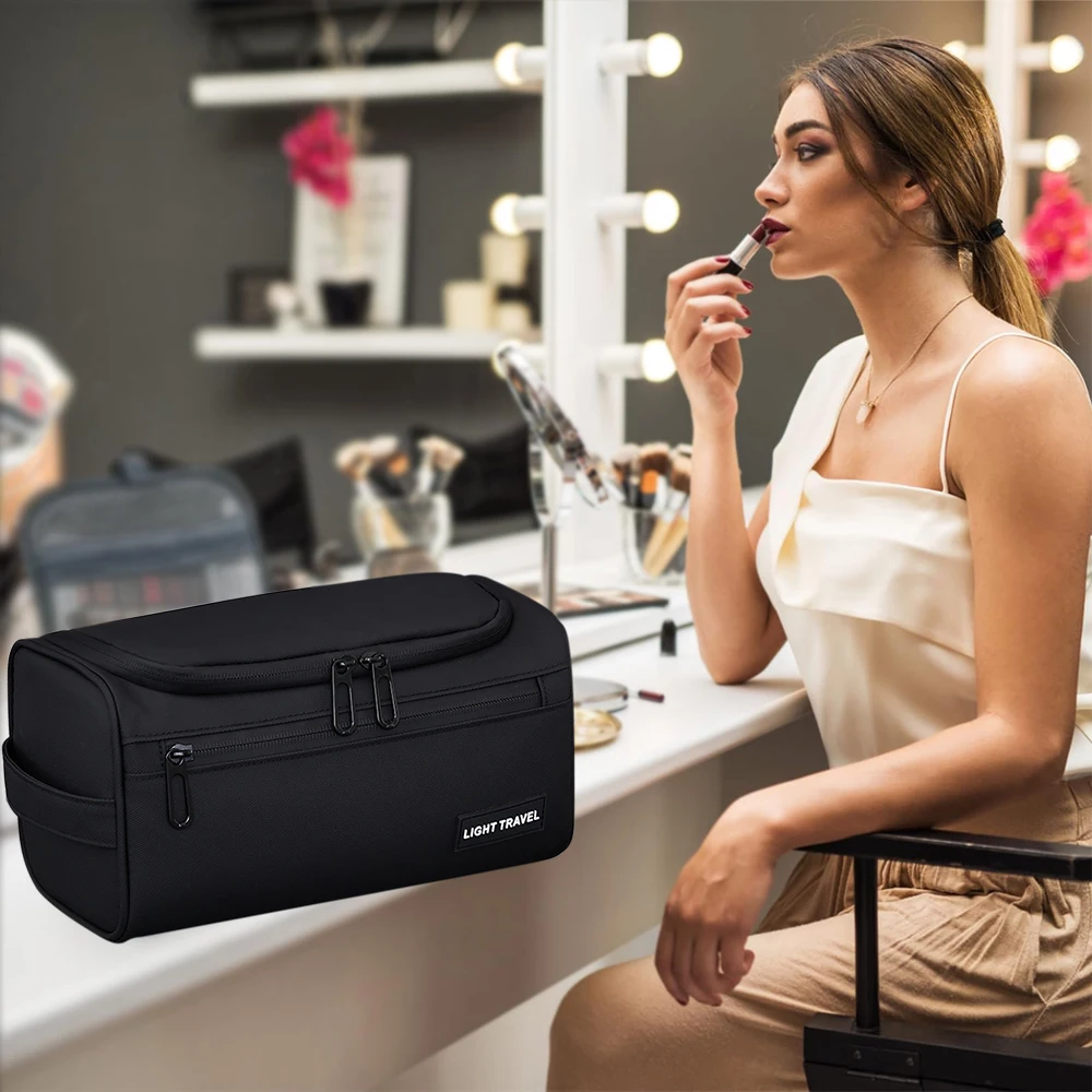 Toiletry Bag, Hanging Travel Shaving Dopp Kit, Water-resistant Toiletries Organizer Bags, Cosmetic Bags for Makeup Accessories