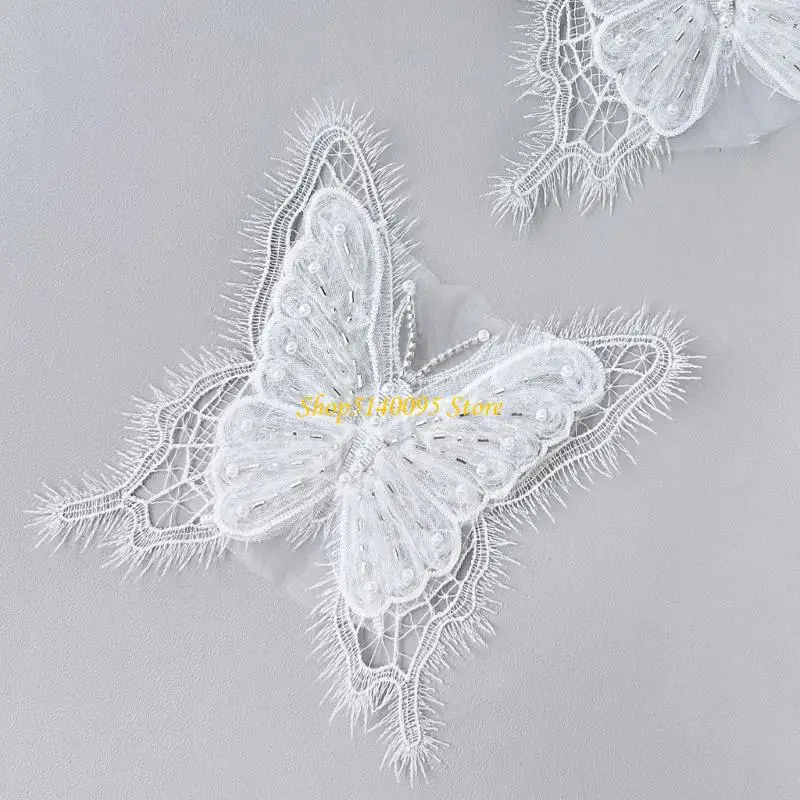 DXAE Художественный жемчуг бабочка аппликация кружевные ремесла для джинсов шарф шарф занавес