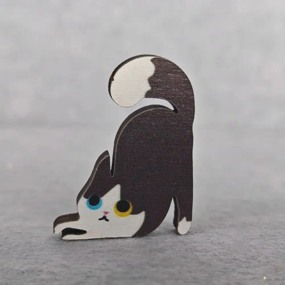 Permainan Puzzle Kucing Kayu Bentuk Khusus Puzzle Figurine Kucing yang Menguji Otak Dekorasi Rumah Blok Bangunan Puzzle Hewan Mainan Anak-anak