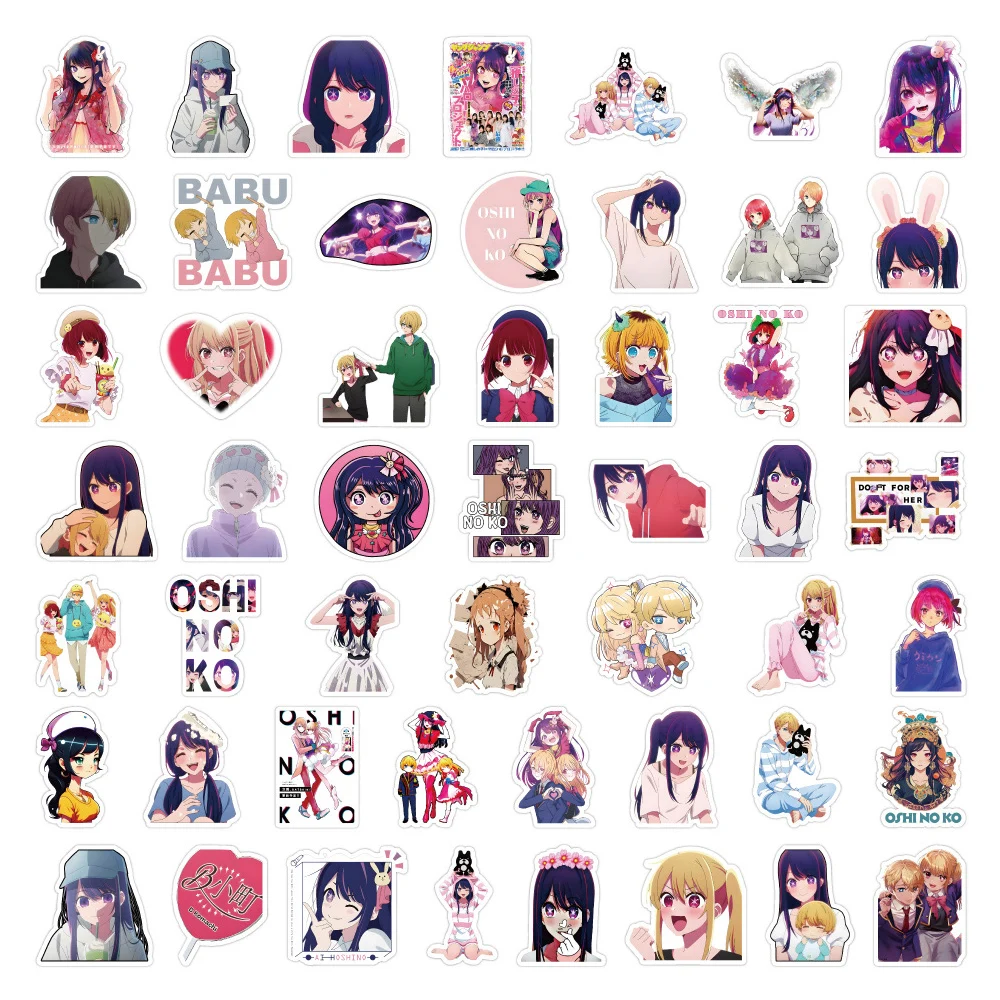 10/30/50/100Pcs Oshi No Ko Cartoon Stickers Schattige Anime Meisjes Hoshino Ai Sticker Waterfles Notebook Telefoon Kawaii Kid Diy Sticker