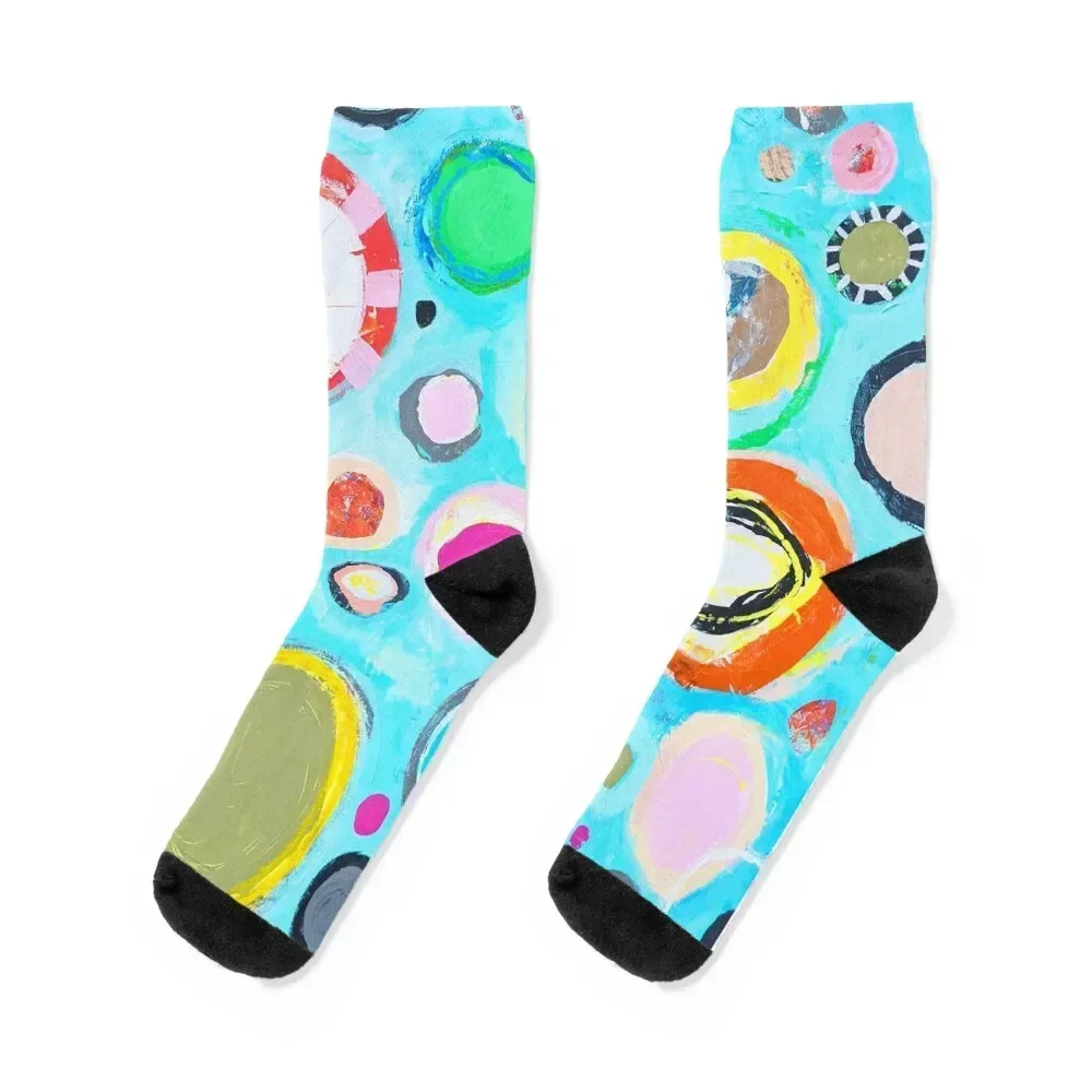 

Turquoise Dots Socks shoes Children's heated Thermal man winter Socks For Men Women's
