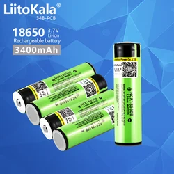 LiitoKala 34B-PCB chroniony 100% oryginalny akumulator NCR18650B 18650 3400 mAh z 3.7V do akumulatorów latarki