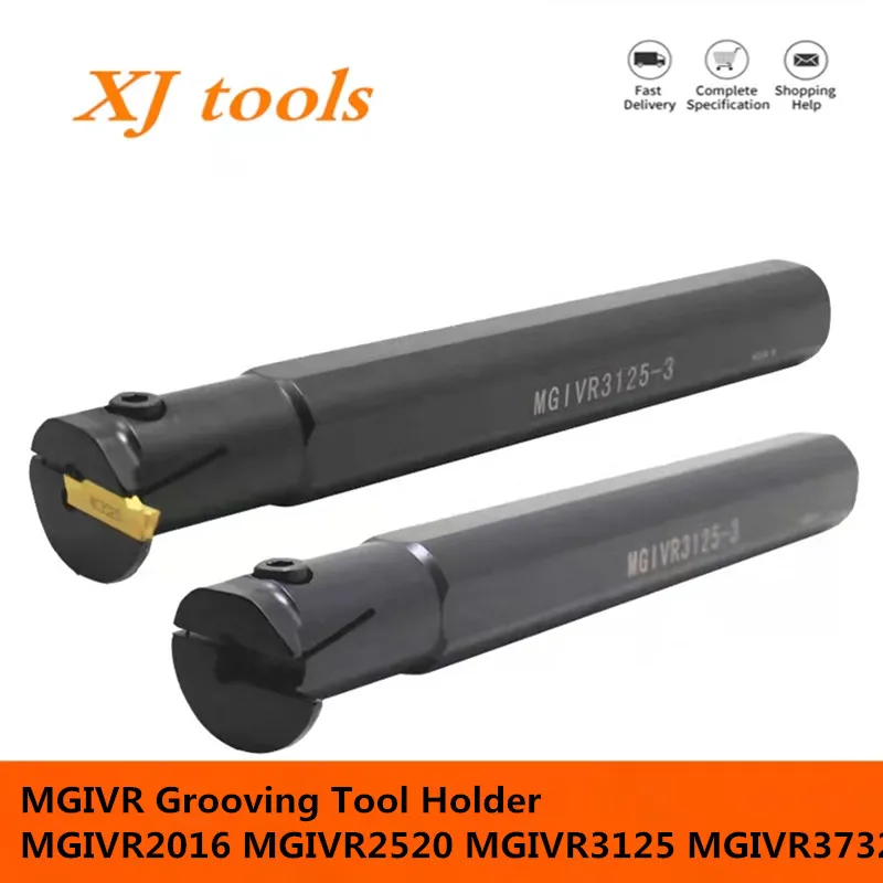 1PCS MGIVR Grooving Tool Holder MGIVR2016 MGIVR2520 MGIVR3125 MGIVR3732-1.5/2/2.5/3/4 MGMN Carbide Inserts Internal Turning Tool