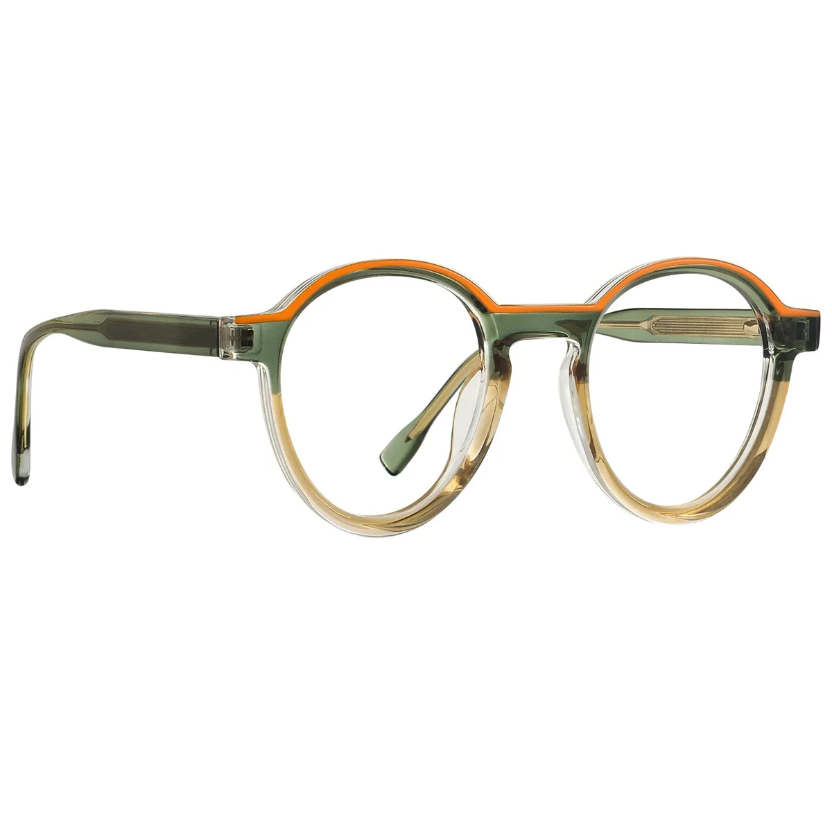 FYTOO Artistic Colorful Gradient Round Glasses Stylish Lively, Lightweight TR, Unisex Comfortable to Wear Daily.