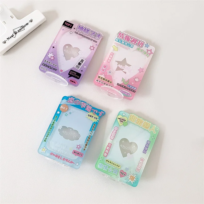 Cute 3 Inch Photo Card Holder Desktop Table Decoration Kpop Idol Postcard Card Holder Album Photo Collector Card Holder