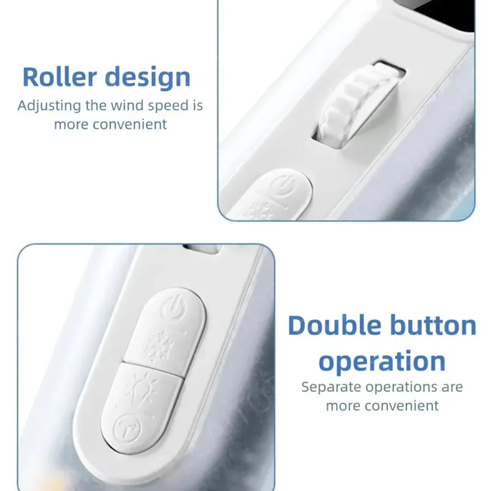 2026 Portable Handheld Fan Auto Oscillation USB Rechargeable for Home Office Outdoor Desktop Summer Cooling Daily Use view 6