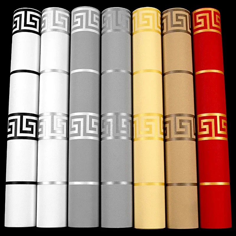 

53cm×3/9m Self Adhesive Non-woven Wallpaper Rolls No Need Glue Retro Style Mould-proof Stickers for Living Room Bedroom Decor