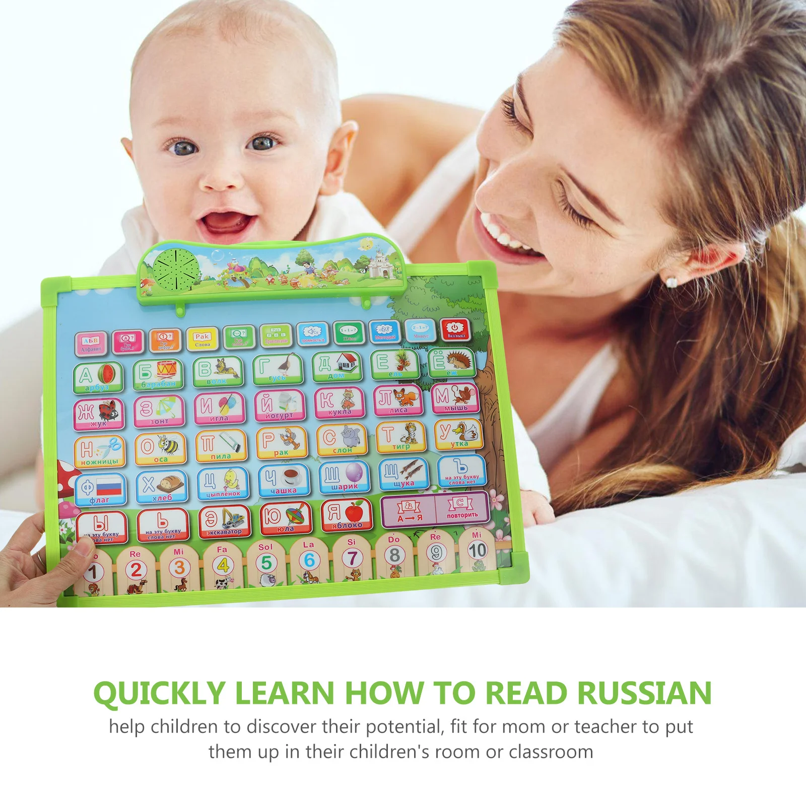 

Russian Alphabet Poster Interactive Educational For Kids Learn Russian For Beginners Alphabet Wall Chart Classroom Home Decor
