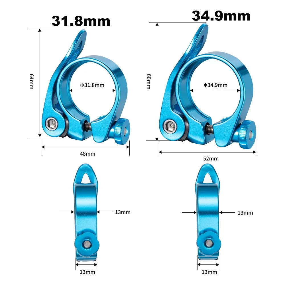 BOLANY Bicycle Seatpost Clamp Quick Release Aluminium Alloy Bicycle Seat Post Mount 31.8mm 34.9mm Cycling Accessories