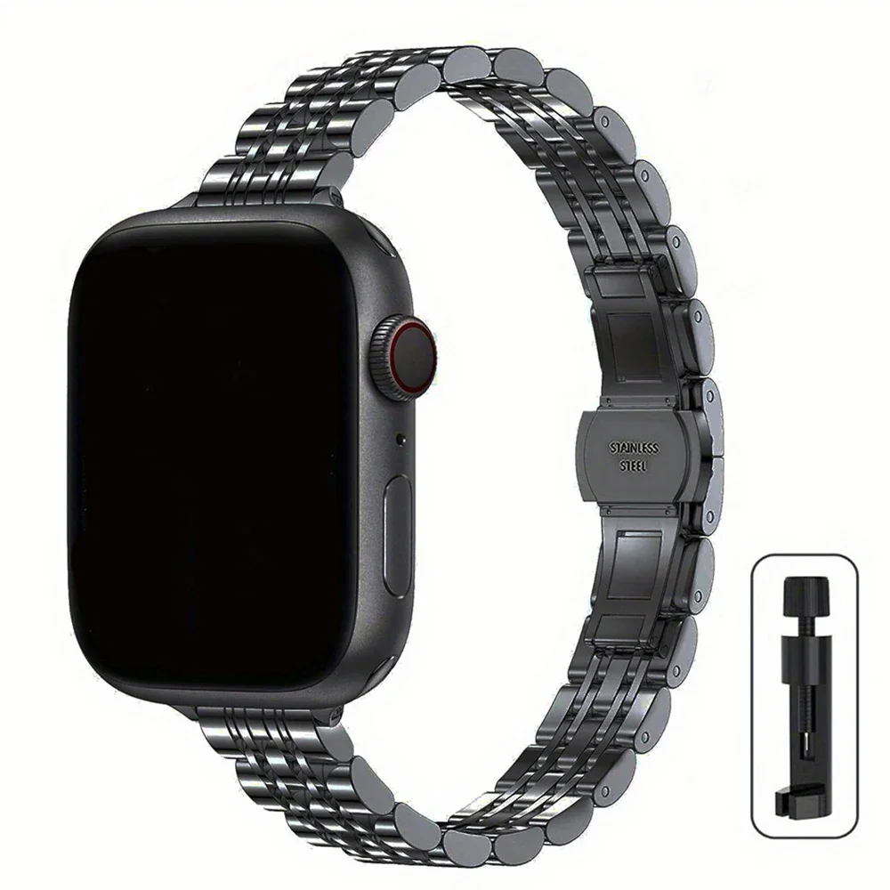 Roestvrij stalen band voor Apple Watch Ultra 2 Band 49 mm 42 mm 46 mm Metalen armband iWatch-serie 10 9 8 7 6 SE 5 4 3 Dames 45 41 mm