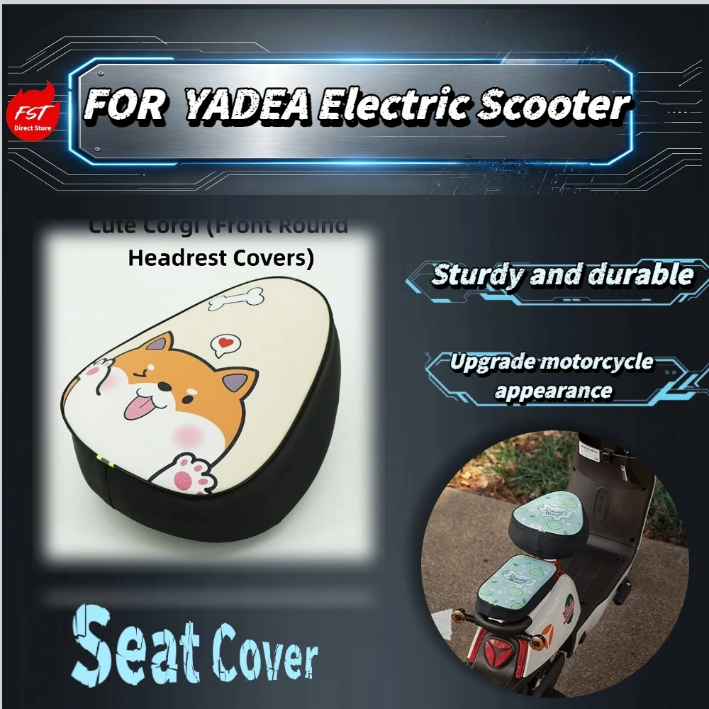 For YADEA Scooter Seat Cover Rainproof Water Wipeable Surface UV Resistant Non-Fade Print High Elastic Full Wrap Cushion Sleeve