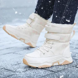 2024 New Russia Winter Children's Snow Boots Boys Girls Fashion Waterproof Warm Shoes -30 Degree Kids Thick Mid Non-slip Boots