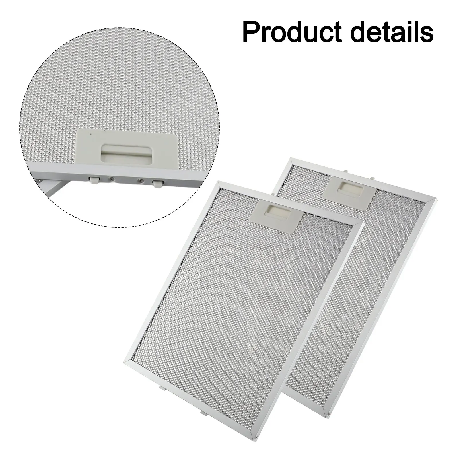 2PCS Aluminum Cooker Hood Filters Metal Mesh Extractor Vent Filter 280x350x9mm Filters Range Hood Metal Grease Filter Home Impro