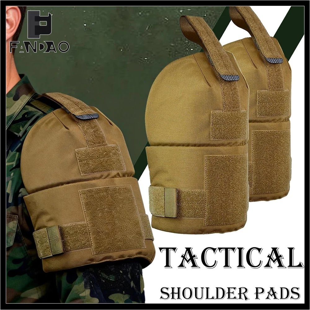 Tactical Shoulder Armor Guard Generic Adjustable Molle Outer Guards Deltoid Protector Pads for CS Airsoft Paintball Shooting