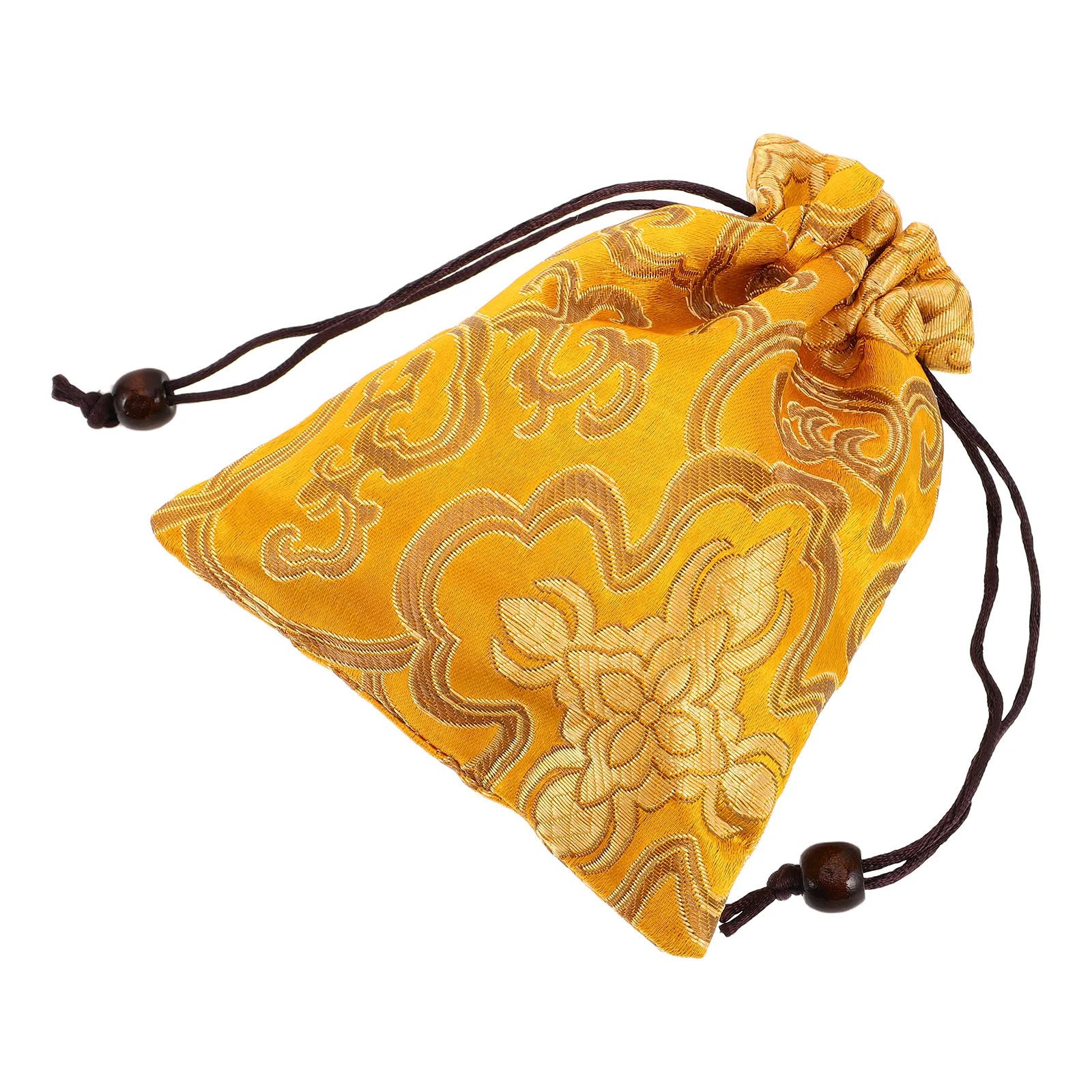 

Chinese Traditional Silk Embroidered Jewelry Pouch Drawstring Storage Bag Coin Purse Small Keepsakes Organizer Brocade
