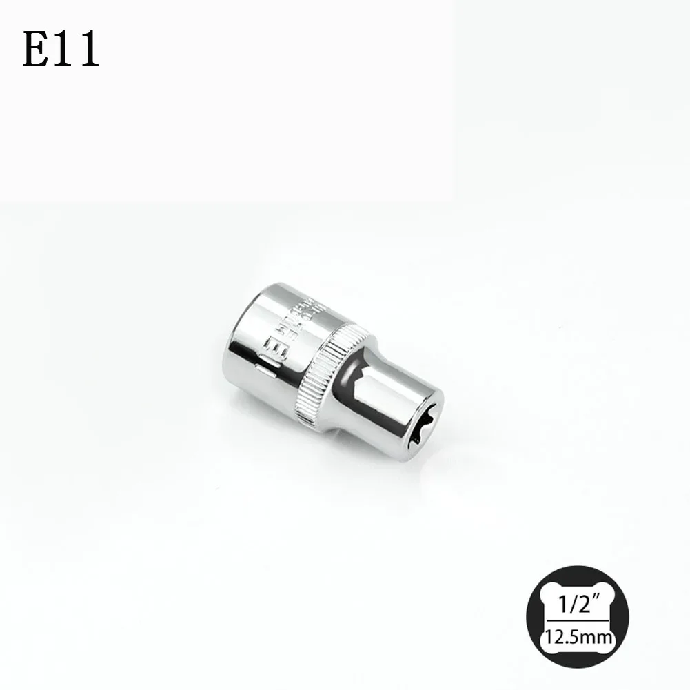 Afbeelding 3: E-type sockets E10 E12 E14 E16 E18 E20 E22 E24 1/2 inch aansluiting voor ratelhandvat voor compatibiliteit met Torx-bevestigingen
