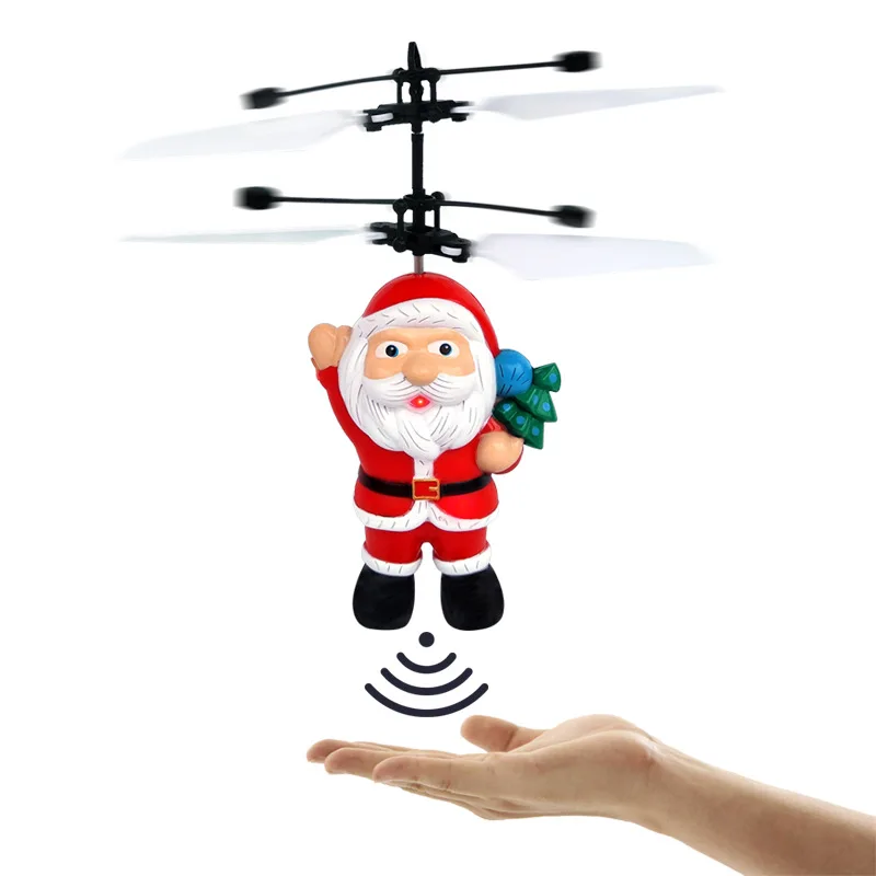 

Cartoon Santa Claus Induction Flying Machine New Induction Helicopter USB Rechargeable Kids Electric Levitation Toys Best Gifts