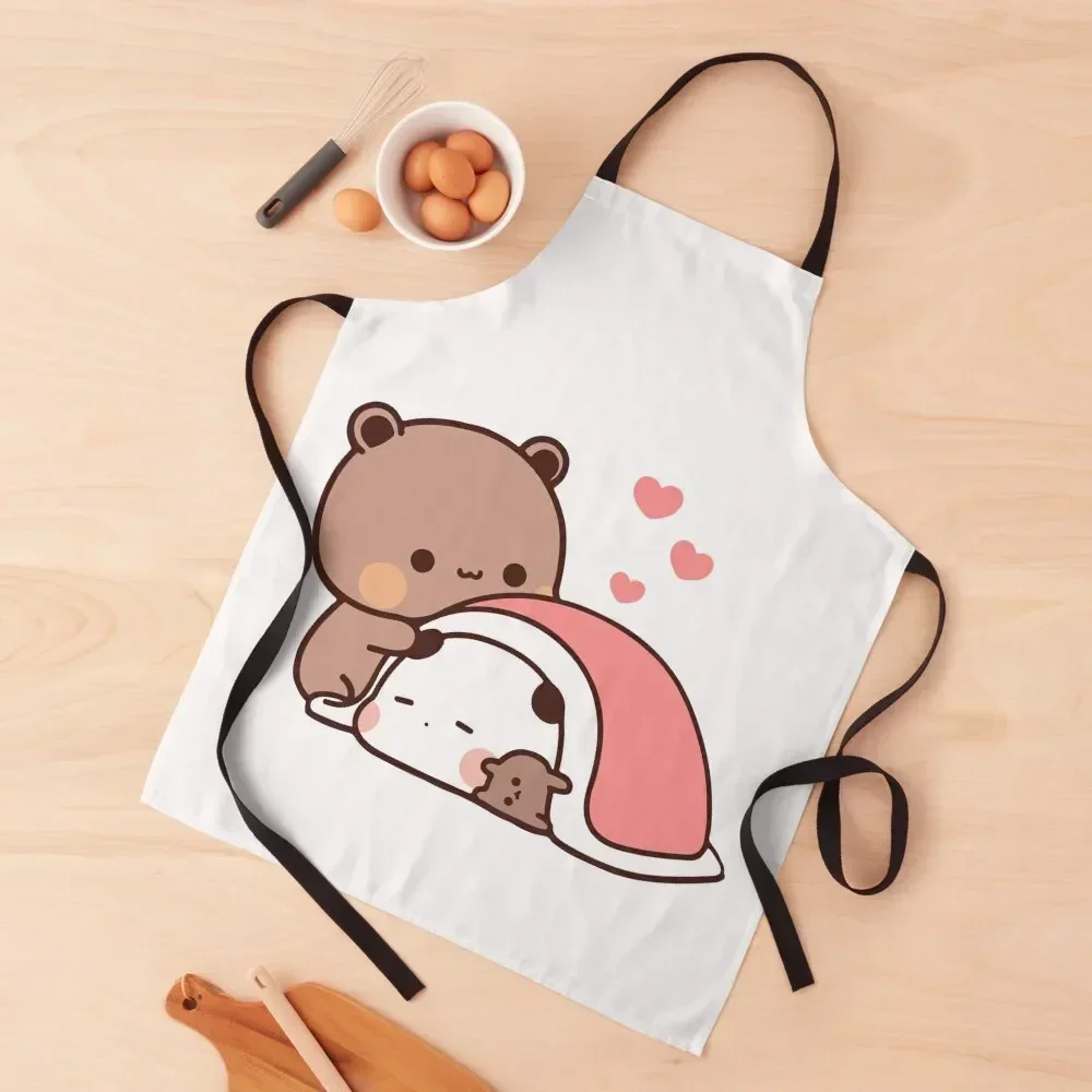 

CUTE COUPLE LOVE, PANDA BEAR Apron painting For Men men Home Supplies Apron