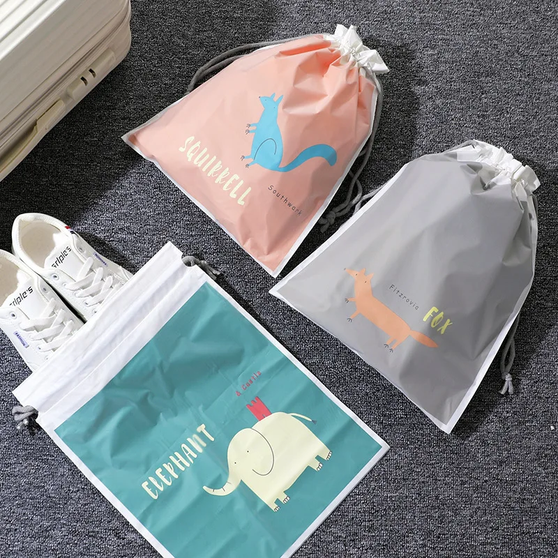 

Double Layer Drawstring Bag Travel Buggy Bag Waterproof Drawstring Shoes Underwear Underpants Dirty Clothes Storage Organizer