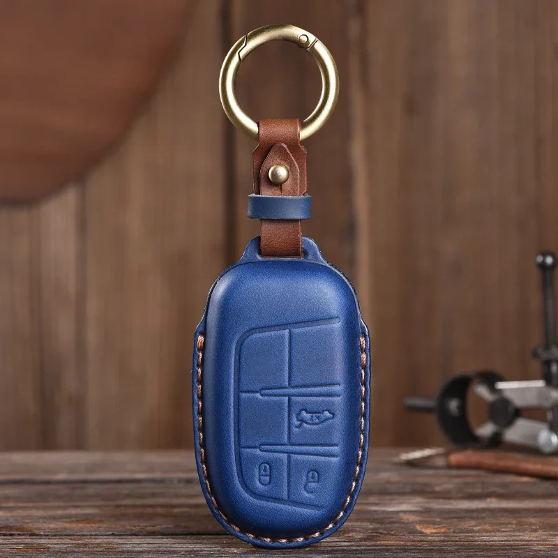 Suitable For JEEP Guider Freedom And Light Cherokee Commander Freeman Leather KeysCase Protector