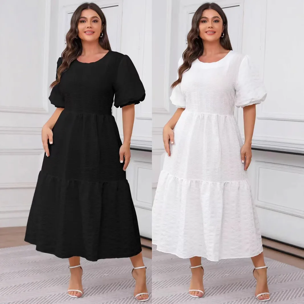 

Новинка 2025, длинное женское круглое многослойное платье макси со юбкой Ne Gored, большие размеры, модное платье трапециевидной формы