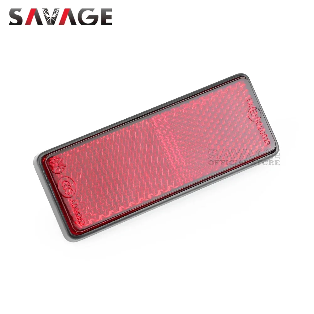 Motorcycle Universal Safety Warning Reflector Scooter Street Bike Rear Reflective Tape Plate License Plate Holder Fender Mount