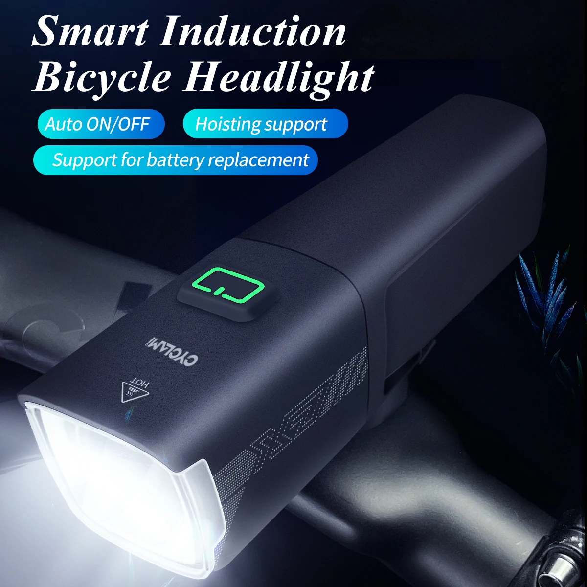 

CYCLAMI Light Smart Headlights USB Rechargeable Road Mountain Bike Smart Headlights 1000 lumens Long Life Time