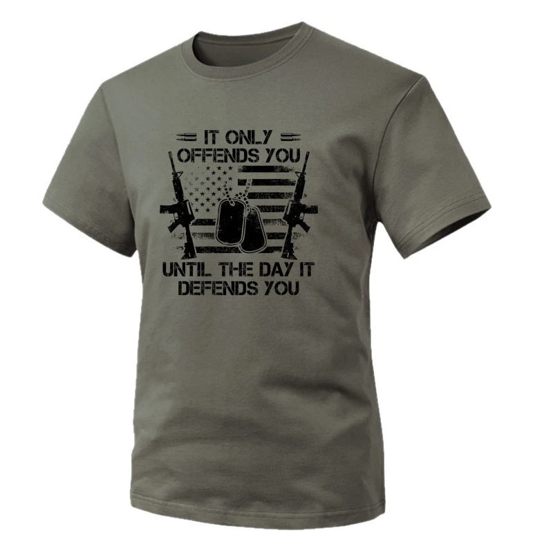 The Tough Guy Club's Summer New Product A Round-neck Short-sleeved T-shirt with A Battlefield Identity Tag Theme