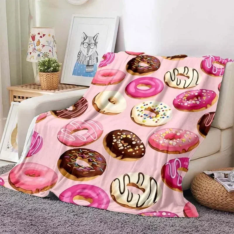 Donut Mexican Tortilla Printed Flannel Blanket for Couch, Couch, Office, Bed, Camping and Travel Thin Blanket