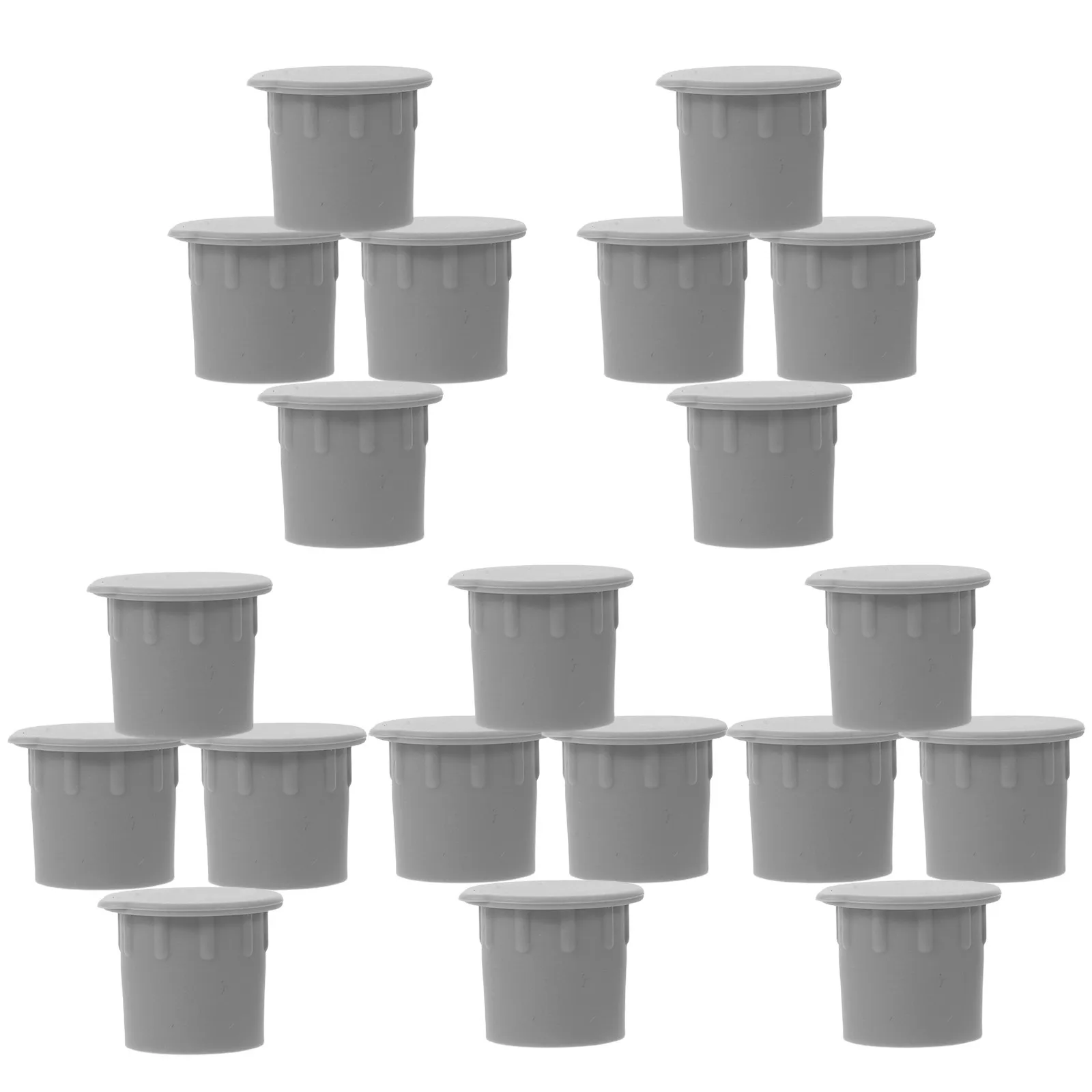 20Pcs Pool Fence Hole Caps Weatherproof Plastic Deck Anchor Covers Grey Post Hole Plugs Safety Mesh Security Fence Uv