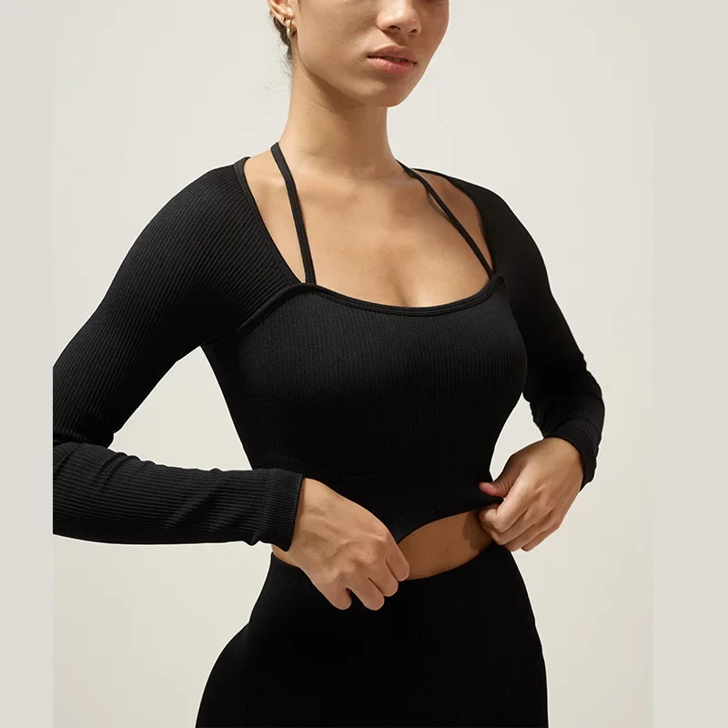 요가 스포츠 여성용 고탄력 심리스 섹시 백리스 브라탑 요가 스포츠웨어 여성 운동복 여성 속옷