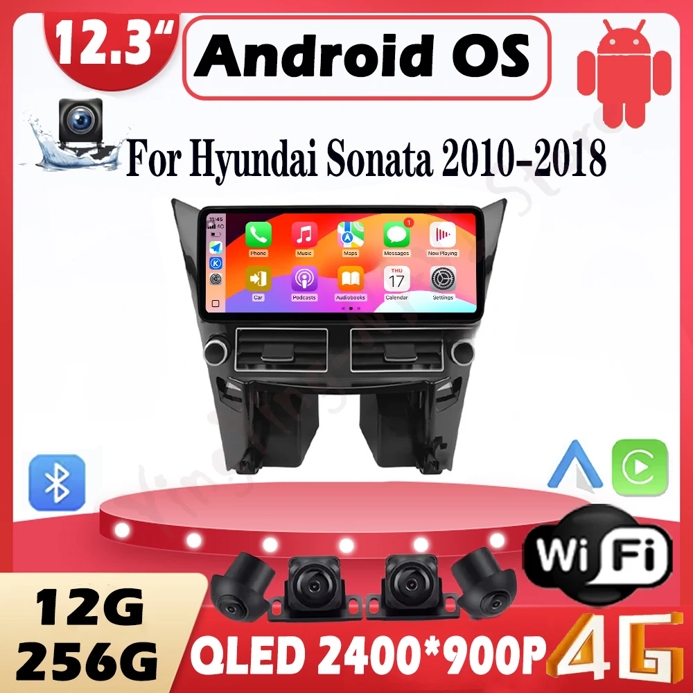 

Car Radio 12.3inch Autoradio For Hyundai Sonata 2010-2018 Multimedia Video Car Radio Player DSP Carplay Android15