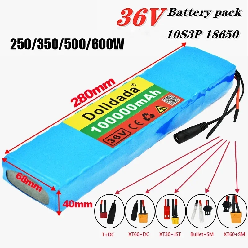 

10S3P 36V 30Ah Battery ebike battery pack 18650 Li-Ion Batteries 350W 500W For High Power electric scooter Motorcycle Scooter