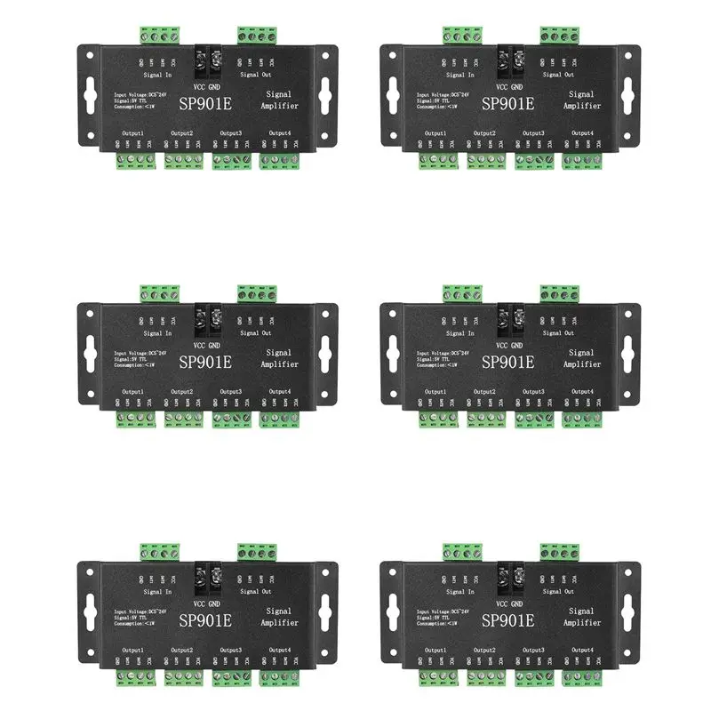 6x-sp901e-led-pixel-spi-signal-amplifier-repeater-addressable-led-strip-and-dream-color-programmable-led-matrix-panel