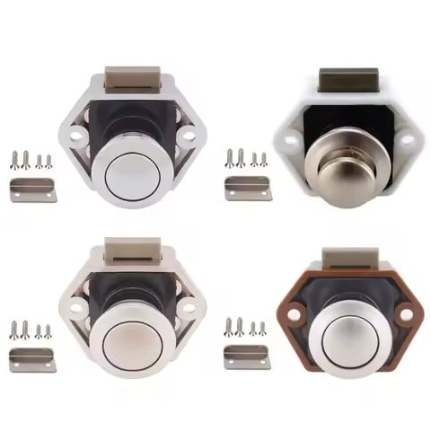 Diameter 20mm for Camper Car Push Lock RV Caravan Boat Drawer for Latch Button Locks For Furniture Hardware
