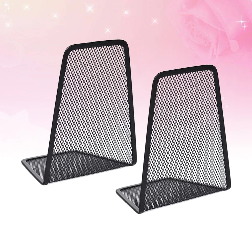 

2pcs Barbed Wire Book Folder Book Stand Iron Metal Frame Iron Wire Bookshelf Iron Mesh Book Folder(Black)