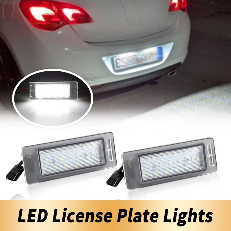 2PCS LED Licence Number Plate Lights For Opel Mokka For Buick Encore 13-up Enclave 13-16 LaCrosse 10-16 ​For Cadillac ELR 14-up