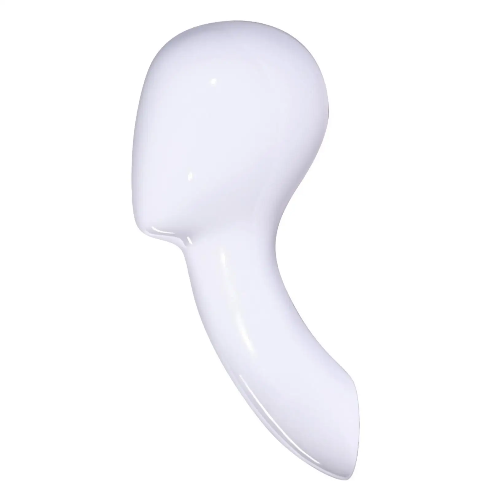 Wall-mounted mannequin head with long neck, molded fiberglass