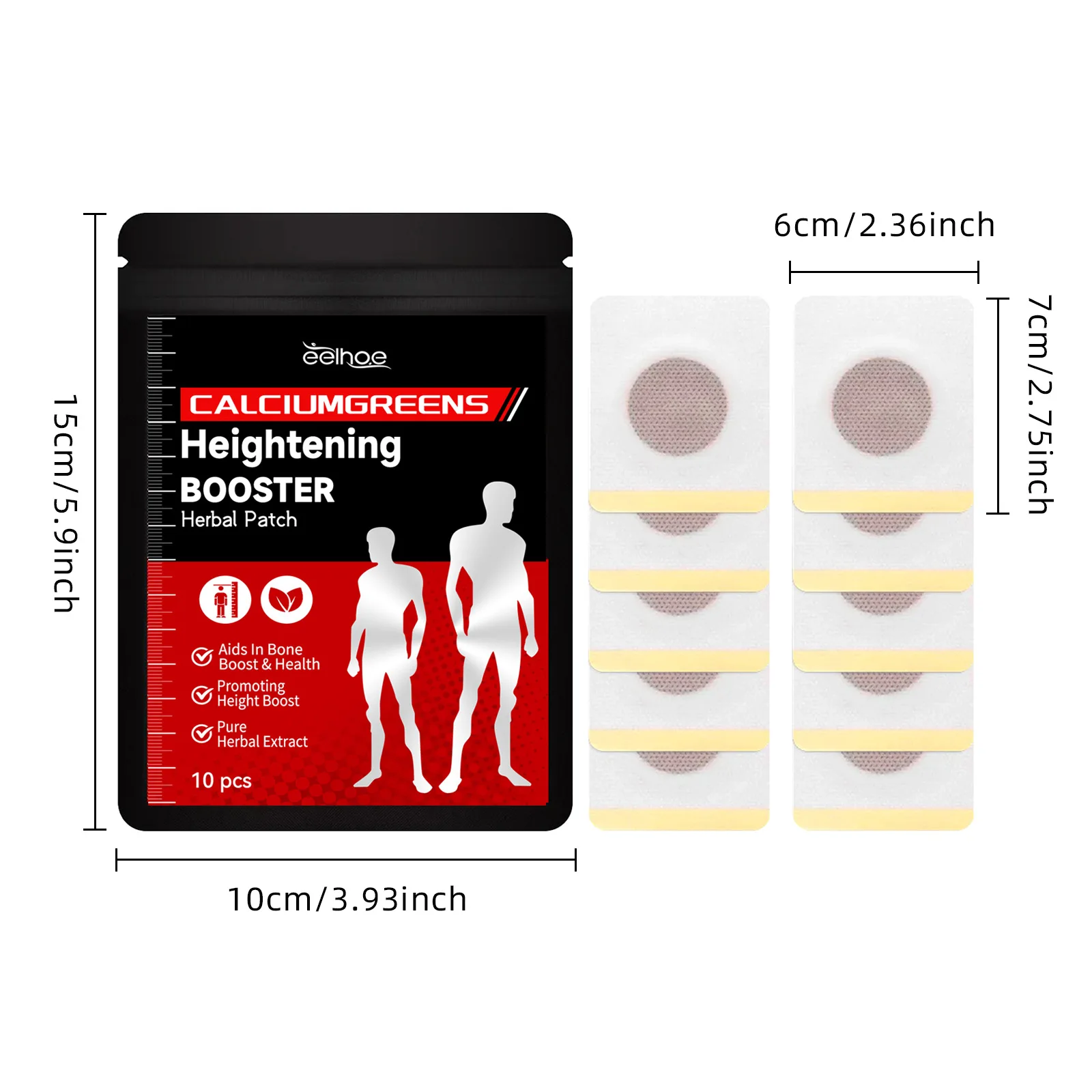 身長の成長フットパッチホルモンエンハンサー石膏背が伸びる骨強度サプリメントカルシウムビタミンD大人のティーンエイジャー向け
