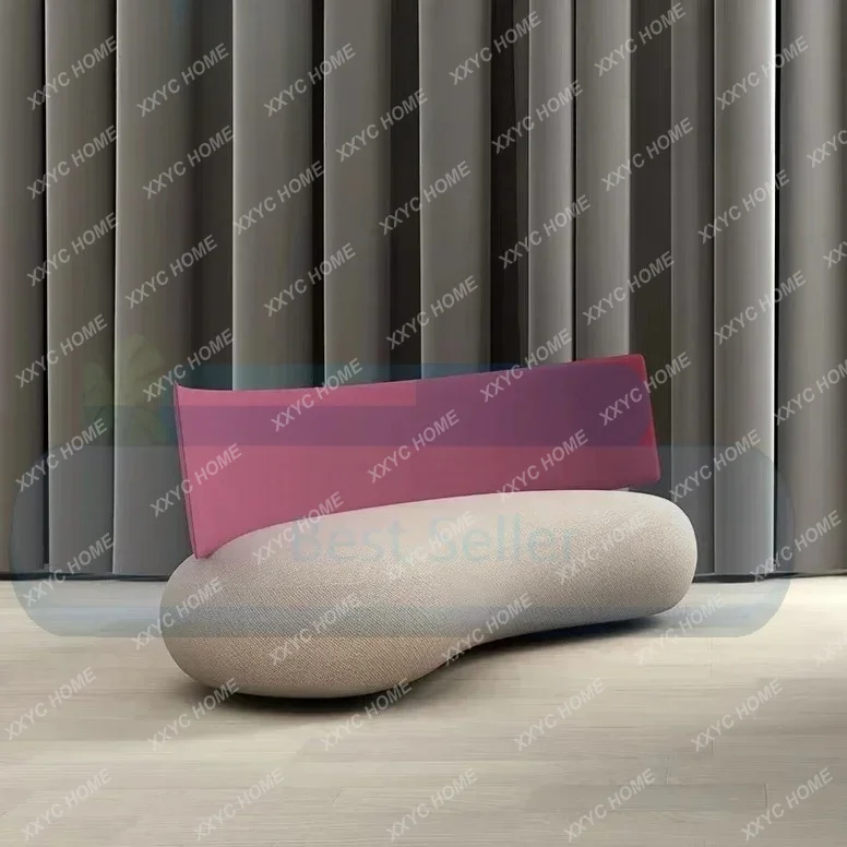 XX  Minimalist Art  Villa Model Room Creative Bending Fabric Special-shaped Contrasting Color Casual Curved
