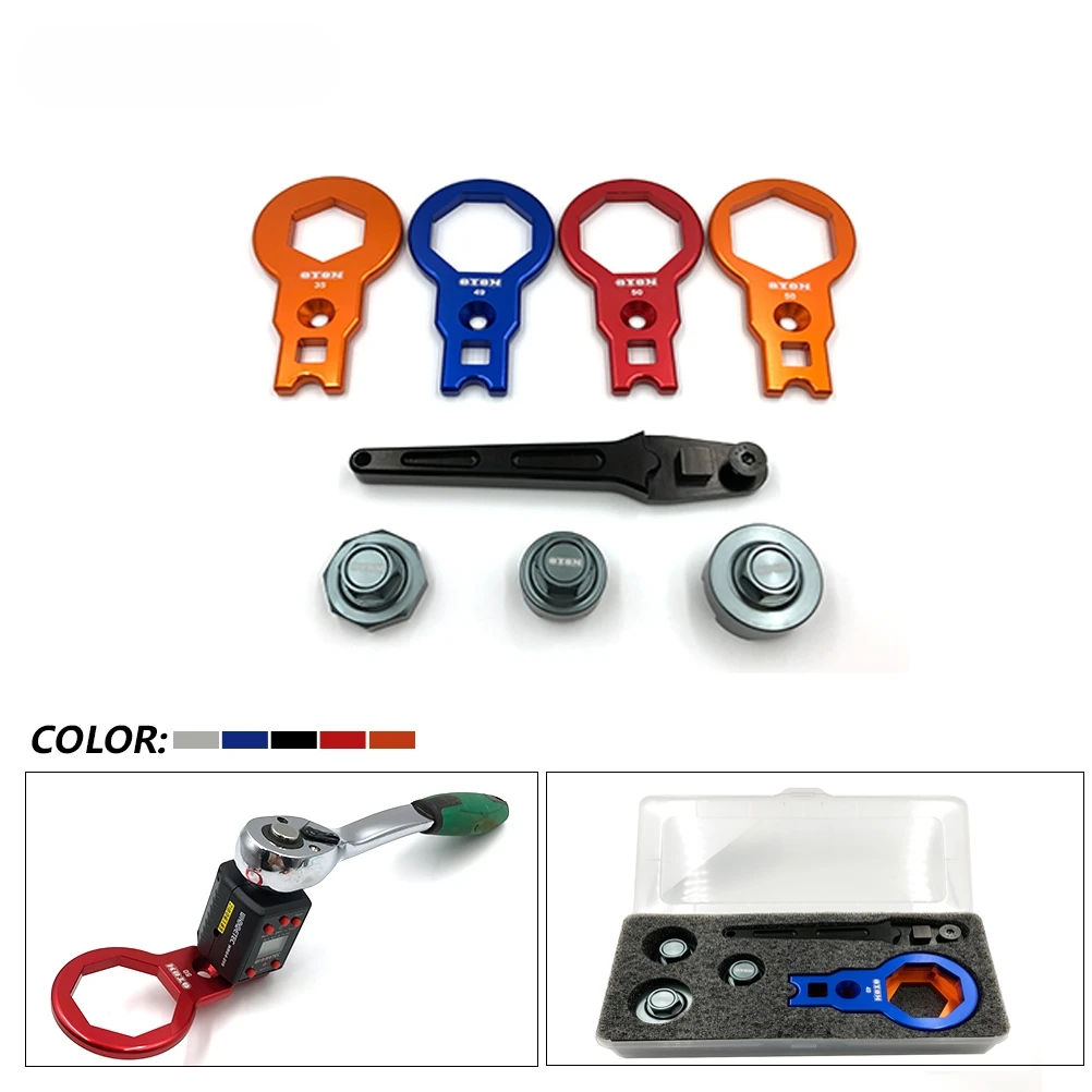 

CQHZJ Motorcycle Fork Cap Wrench Sleeve Front Shock Absorber Removal Repair Tools Spanner For HUSQVARNA KYB SHOWA WP1 Kit