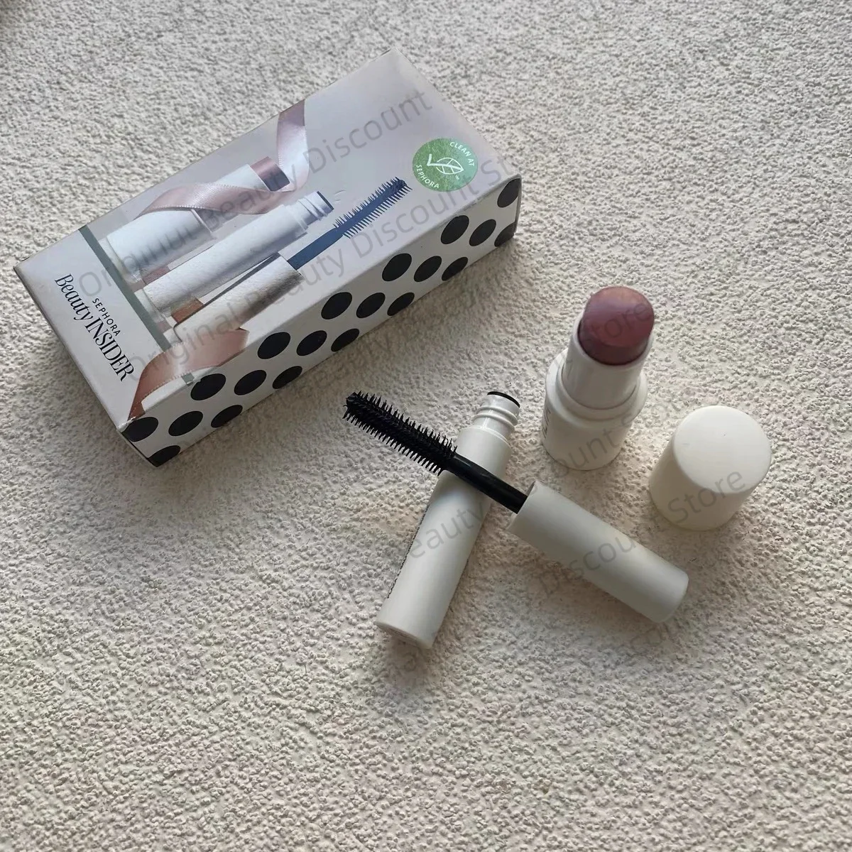 Zestaw upominkowy do makijażu Sephora Mini rozmiar tusz do rzęs Multi-Stick róż i sztyft do ust Clean Beauty nietoksyczna próbka podróżna