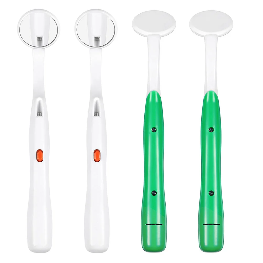 4 Pcs Mirror Inspection Instrument Supplies Mouth Checking Examining Tool Home Personal LED Glowing