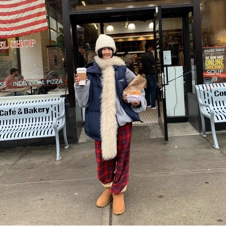 Barnet oito leite du para baixo jaet solto ajuste gola esteira versátil feminino inverno quente casaco colete outerwear