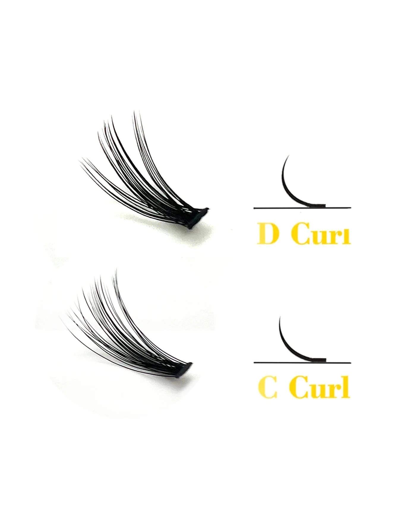 Pestañas de extensión 20/30D/40D, 1 caja/60 pestañas individuales de clustes, pestañas postizas gruesas naturales, paquete de pestañas individuales