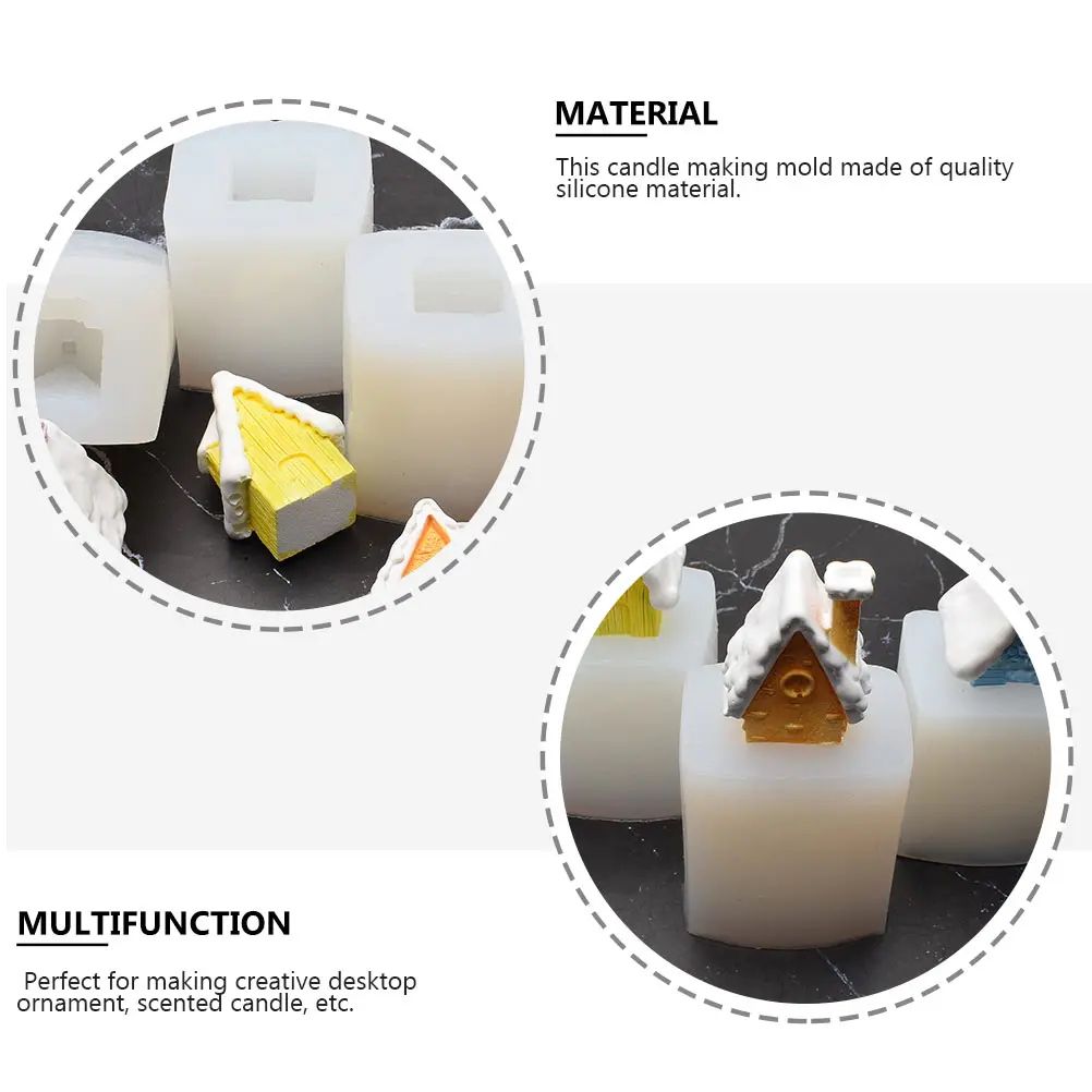 

4 Pcs Silicone Mold Holiday Molds Wax Melts Aromatherapy DIY for Candles Silica Gel