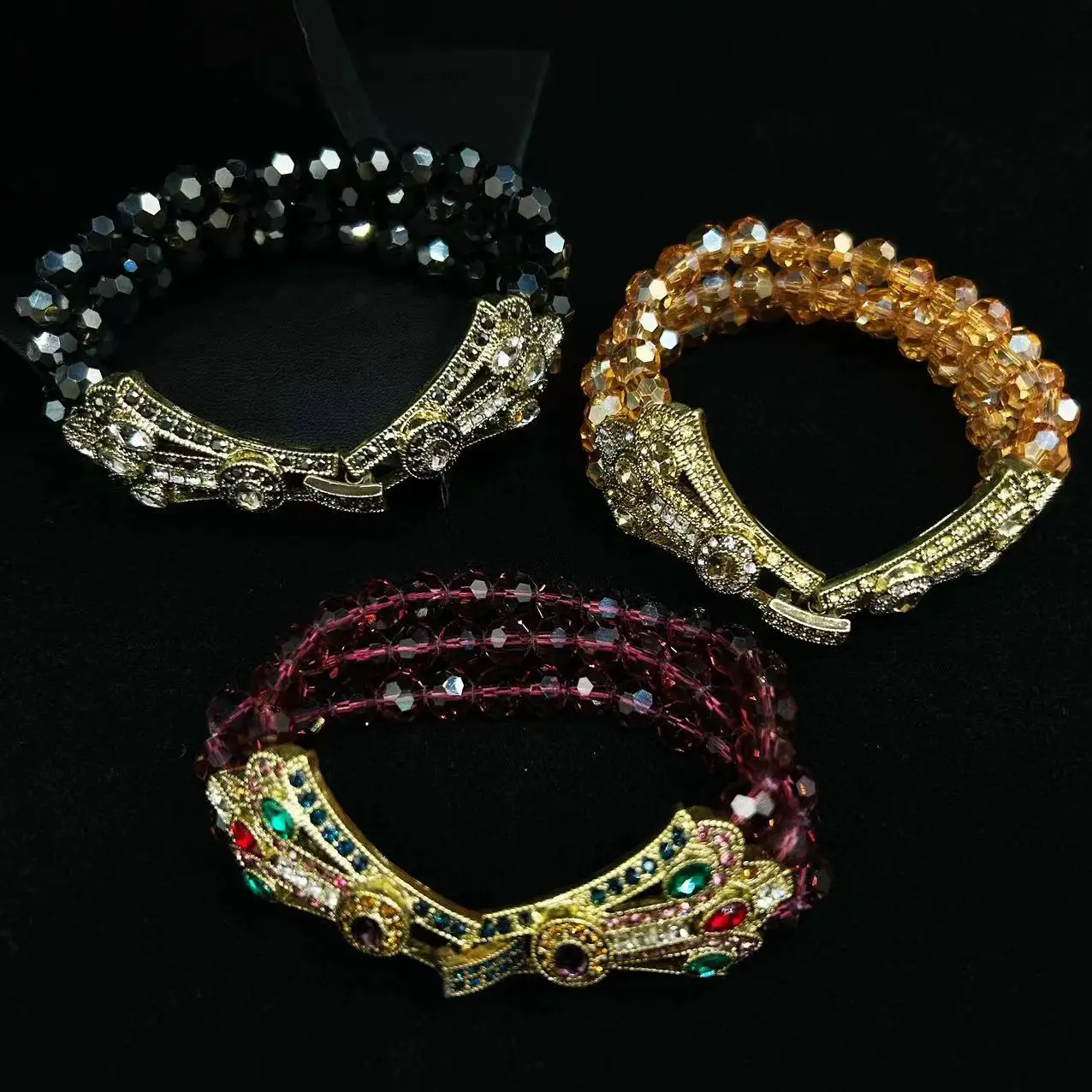 European and American fashion glass crystal retro bracelet