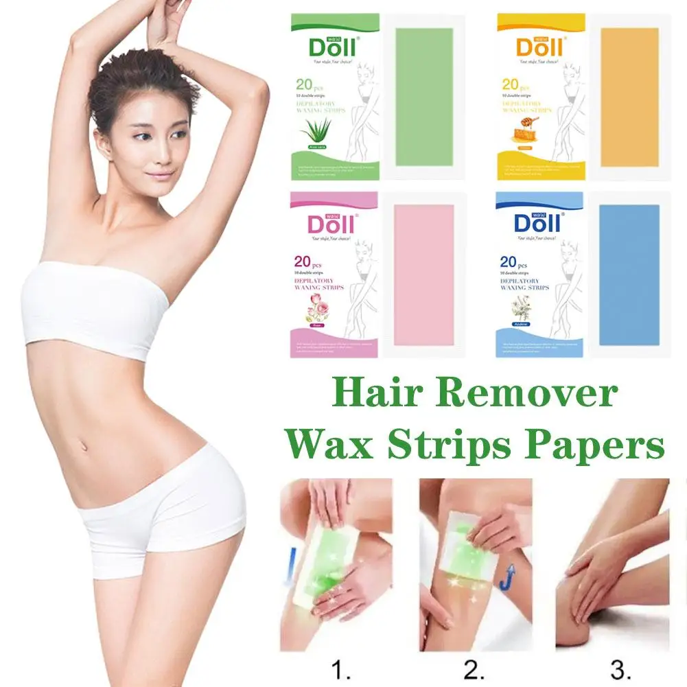

20 шт./компл. восковые полоски для удаления волос куклы, одноразовая депиляция, двухсторонняя бумага для депиляции для лица, тела, ног, рук, ухода за кожей